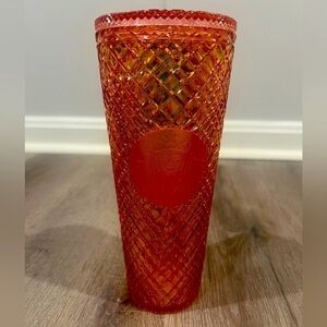 Starbucks 2021 Winter Holiday Jeweled Tumbler Cold 24oz Rose Gold Cup Christmas
